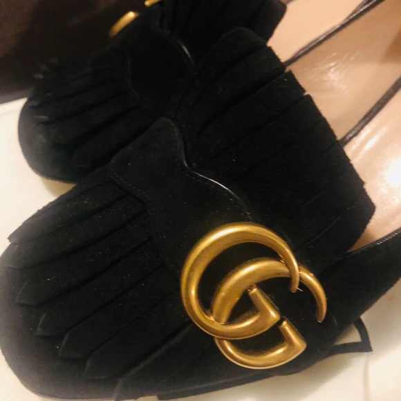 The suede mid-heel pump - Picture 2 of 8